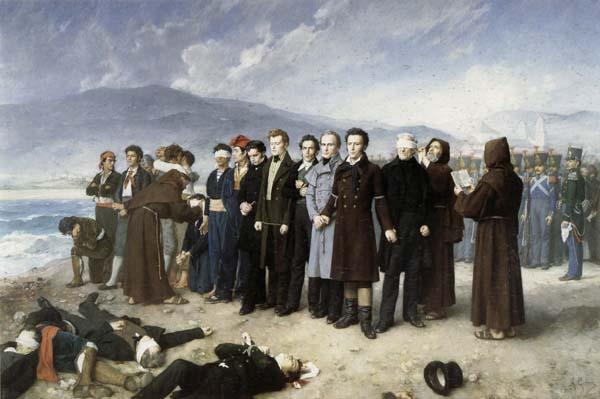 Perez, Antonio Gisbert The Execution of Torrijos and His Companions Sweden oil painting art